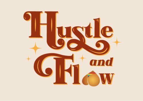 Hustle and Flow logo on a cream background